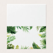 水彩熱帯葉フレームサマー座席表 (外部フラット)