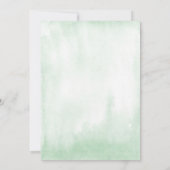 水彩熱帯葉ベビーシャワー 招待状 (裏面)