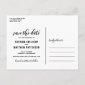 水彩熱帯葉リース保存日 案内ポストカード (裏面)