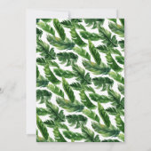 水彩熱帯葉リース夏誕生日 招待状 (裏面)