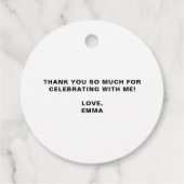 水彩熱帯葉リース誕生日ルアウ（ハワイ式宴会） フェイバータグ (裏面)