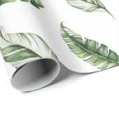 水彩熱帯葉包装紙 ラッピングペーパー (ロールコーナー)