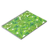 水彩熱帯葉模様デザイン ノートブック (左側)