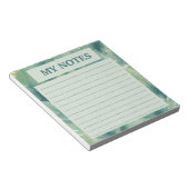 水彩熱帯葉模様 ノートパッド (アングル)