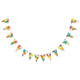 水彩熱帯葉産結婚物モノグラム バンティングフラッグ