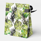 水彩熱帯葉産結婚物モノグラム フェイバーボックス (裏面サイド)