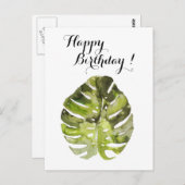 水彩熱帯葉絵画病 ポストカード (正面/裏面)