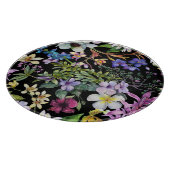 水彩熱帯葉:シームレスパターン カッティングボード (角)