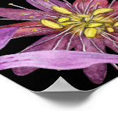 水彩熱帯葉:シームレスパターン ポスター (角)