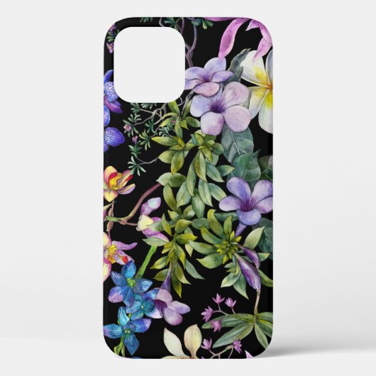 水彩熱帯葉:シームレスパターン Case-Mate iPhoneケース (裏面)