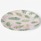 水彩熱帯離れルアウ（ハワイ式宴会）パーティー紙プレート ペーパープレート (アングル)