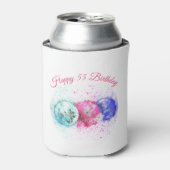 水彩熱帯飲料アンブレラ誕生日 カスタム 缶クーラー (缶正面)