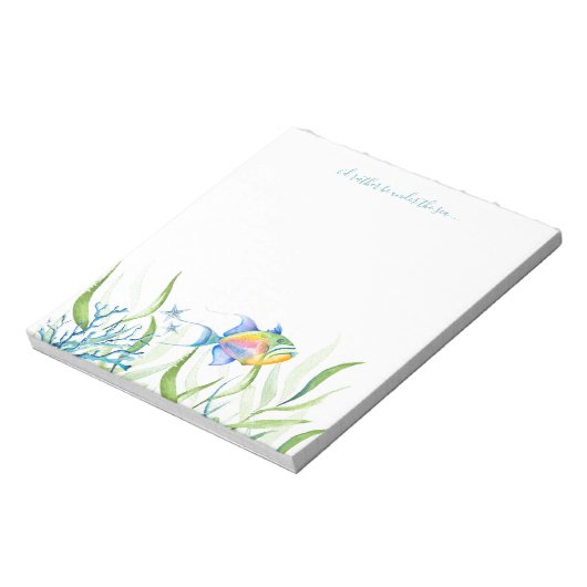 水彩熱帯魚の文具パーソナライズされた具 ノートパッド (回転)