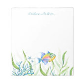 水彩熱帯魚の文具パーソナライズされた具 ノートパッド (正面)