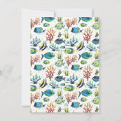 水彩熱帯魚オリジナル名入り ノートカード (裏面)