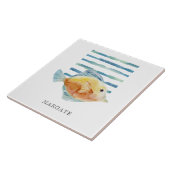 水彩熱帯魚シーショアビーチマーガート タイル (側面)