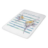 水彩熱帯魚バケーションビーチハウス バスマット (アングル)