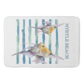 水彩熱帯魚バケーションビーチハウス バスマット (正面)