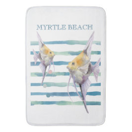 水彩熱帯魚バケーションビーチハウス バスマット