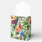水彩熱帯鳥と葉のパターン フェイバーボックス (オープン)