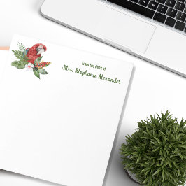 水彩熱帯鳥の先生 ノートパッド