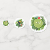 水彩熱帯(トゥーカングリーンID577) コンフェッティ (正面)