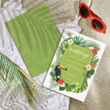 水彩熱帯(トゥーカン結婚の緑ID577)