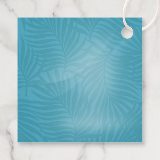 水彩熱帯(トゥーカン結婚ティール（緑がかった色）ID577) フェイバータグ (裏面)