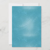 水彩熱帯(トゥーカン結婚ティール(緑がかった色)ID577) 招待状 (裏面)