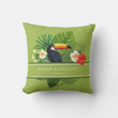 水彩熱帯(トゥーカン結婚ID577) クッション (正面)