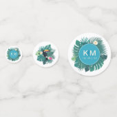 水彩熱帯w/トゥーカンティール（緑がかった色）ID577 コンフェッティ (正面)