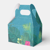 水彩熱帯W/Toucan結婚のV2ティール(緑がかった色)ID577 フェイバーボックス (裏面サイド)