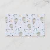 水彩熱気球パーティー(青) エンクロージャーカード (裏面)