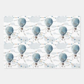 水彩熱気球// ラッピングペーパーシート (正面2)