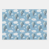 水彩熱気球// ラッピングペーパーシート (正面)