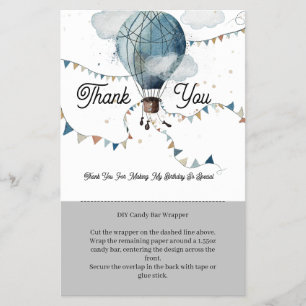 水彩熱風船//キャンディバーラッパー チラシ