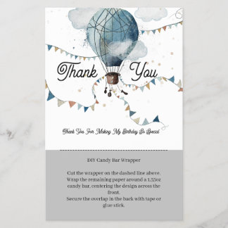 水彩熱風船//キャンディバーラッパー チラシ