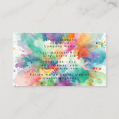 水彩爆絵を描発虹色 名刺 (裏面)