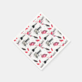 水彩爪、 ネイルポーランドパターン スタンダードカクテルナプキン (角)