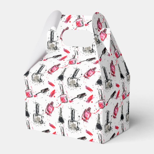 水彩爪、 ネイルポーランドパターン フェイバーボックス (正面サイド)