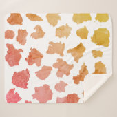 水彩牛の皮膚パターン シェルパブランケット (正面(横))