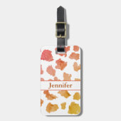 水彩牛の皮膚パターン ラゲッジタグ (正面縦)