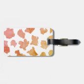 水彩牛の皮膚パターン ラゲッジタグ (裏面横)