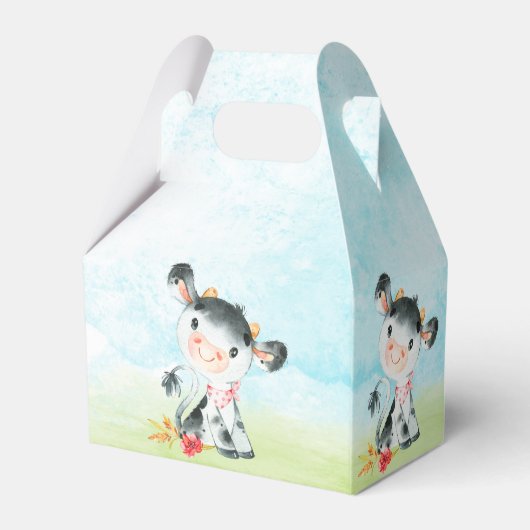 水彩牛の赤ちゃんシャワーファーム フェイバーボックス (裏面サイド)