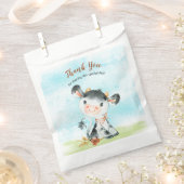 水彩牛の赤ちゃんシャワー農場ありがとう フェイバーバッグ (クリップ留めされた状態)