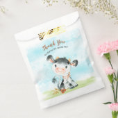 水彩牛の赤ちゃんシャワー農場ありがとう フェイバーバッグ (封をした状態)