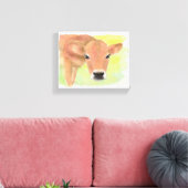 水彩牛キャンバスプリント キャンバスプリント (インサイチュ (リビング))