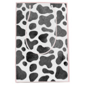 水彩牛プリントピンク中抱き枕 ミディアムペーパーバッグ (正面)