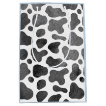 水彩牛プリント青