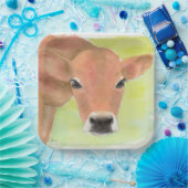 水彩牛 ペーパープレート (パーティー)